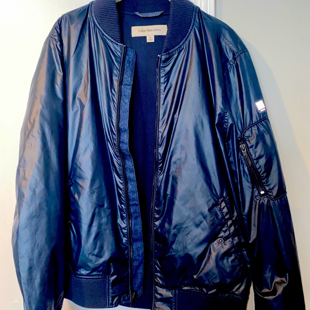 CALVIN KLEIN NAVY BOMBER